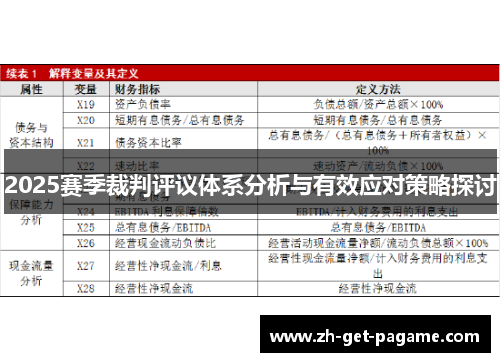 2025赛季裁判评议体系分析与有效应对策略探讨 2025赛季裁判评议体系分析与有效应对策略探讨