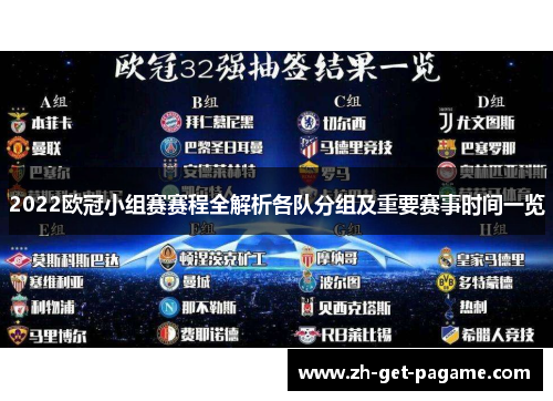 2022欧冠小组赛赛程全解析各队分组及重要赛事时间一览 2022欧冠小组赛赛程全解析各队分组及重要赛事时间一览