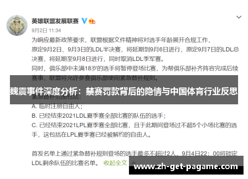 魏震事件深度分析:禁赛罚款背后的隐情与中国体育行业反思 魏震事件深度分析:禁赛罚款背后的隐情与中国体育行业反思